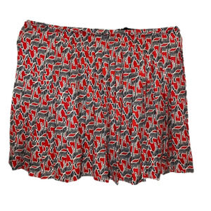 Zara red zebra animal print mini skirt